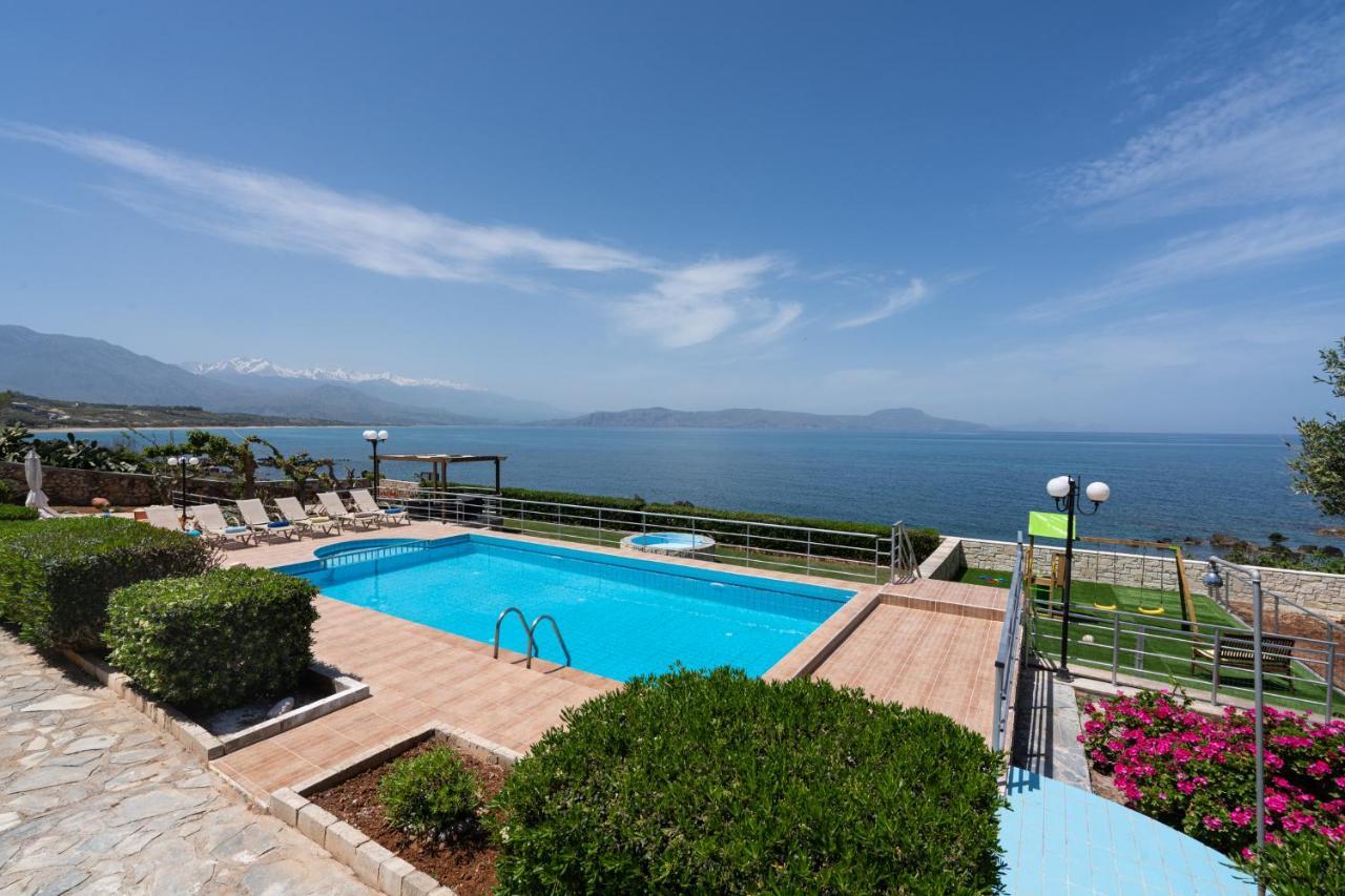 Beachfront Family Villa Katerina With Private Pool, Playground, Bbq & Amazing Sea Views! Petres  Экстерьер фото