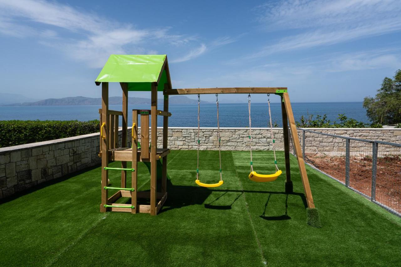 Beachfront Family Villa Katerina With Private Pool, Playground, Bbq & Amazing Sea Views! Petres  Экстерьер фото
